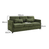 Core Living Saule 3 Seater Upholstered Sofa