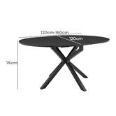 Core Living Black Louella Extendable Dining Table