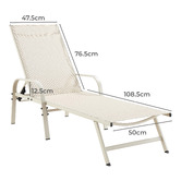 Core Living Kagan Steel Sun Lounger
