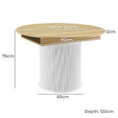 Core Living Callix Extendable Dining Table