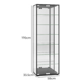 Core Living Waldo 2 Door Glass Display Cabinet