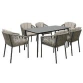 Core Living 6 Seater Lunara Outdoor Dining Table &amp; Chair Set