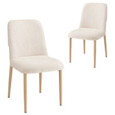 Core Living Beige Elara Chenille Dining Chairs