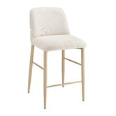 Core Living 65cm Beige Elara Chenille Bar Stools