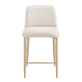 Core Living 65cm Beige Elara Chenille Bar Stools