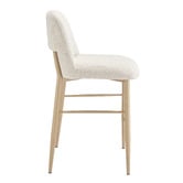 Core Living 65cm Beige Elara Chenille Bar Stools