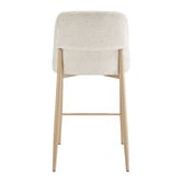 Core Living 65cm Beige Elara Chenille Bar Stools