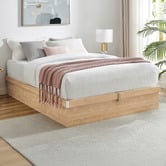 Core Living Natural Merlin Gas Lift Storage Bed Base