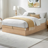 Core Living Natural Merlin Gas Lift Storage Bed Base