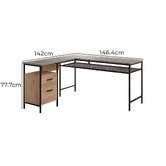 Core Living Sabrina L-Shaped Desk