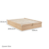 Core Living Natural Merlin Gas Lift Storage Bed Base