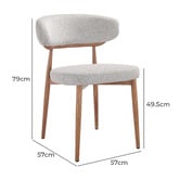 Core Living Bruin Chenille Dining Chairs