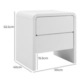 Core Living Mina 2 Drawer Bedside Table