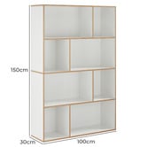 Core Living Preston 8 Shelf Bookcase