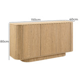 Core Living Macy 3 Door Sideboard Buffet
