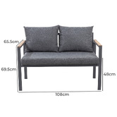 Core Living 4 Seater Layne Outdoor Lounge Set