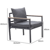 Core Living 4 Seater Layne Outdoor Lounge Set