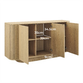 Core Living Macy 3 Door Sideboard Buffet