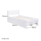 Core Living Eira Bed Frame with Pull Out Drawer