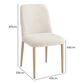 Core Living Beige Elara Chenille Dining Chairs