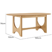 Core Living Claire Oval Dining Table