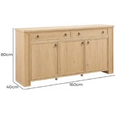 Core Living Berryl 3 Door 2 Drawer Sideboard