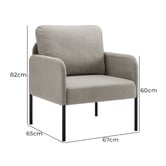 Core Living Clio Velvet Armchair