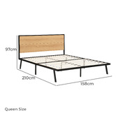 Core Living Nalu Wood &amp; Metal Platform Bed