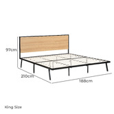 Core Living Nalu Wood &amp; Metal Platform Bed