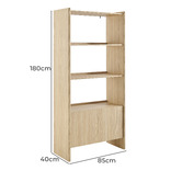 Core Living Kainoa 3 Tier 2 Door Bookcase