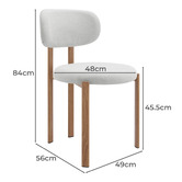 Core Living Derry Chenille Dining Chairs