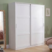 Core Living White Morana 2 Drawer Sliding Doors Wardrobe