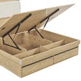Core Living Brindle Gas Lift Storage Queen Bed Frame
