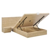 Core Living Altherin Gas Lift Queen Bed Frame with Bedside Tables