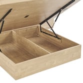 Core Living Altherin Gas Lift Queen Bed Frame with Bedside Tables