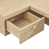 Core Living Altherin Gas Lift Queen Bed Frame with Bedside Tables