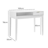 Core Living Mossveil Pine Wood Study Desk