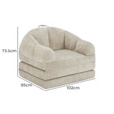 Core Living Drima Single Chenille Fold Out Sofa Bed