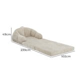 Core Living Drima Single Chenille Fold Out Sofa Bed