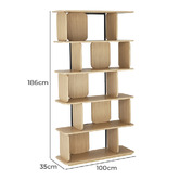 Core Living Ollie 5 Tier Bookcase