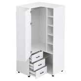 Core Living Edna 3 Drawer Corner Wardrobe