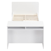 Core Living Alena Single Bed Frame with Built-In Bed End Desk and Drawers