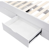 Core Living Alena Single Bed Frame with Built-In Bed End Desk and Drawers