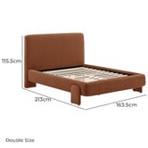 Core Living Xavier Chenille Bed Frame