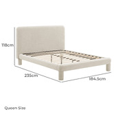 Core Living Leon Chenille Bed Frame