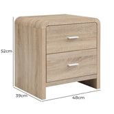 Core Living Rhyder 2 Drawer Bedside Table