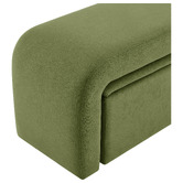 Core Living 3 Piece Avalon Velvet Bench &amp; Storage Ottoman Set