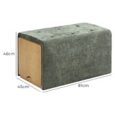 Core Living Otway Chenille Storage Ottoman