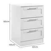 Core Living Morana 3 Drawer Bedside Table