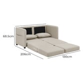 Core Living Kaia 2 Seater Double Sofa Bed